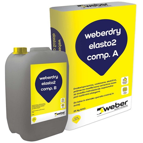 00915 WEBER DRY. FLEX/ ELASTO2 com.A 25kg/com.B 8,3kg